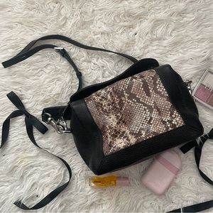 Botkier Borrow Cross Body Bag w Teak snake skin